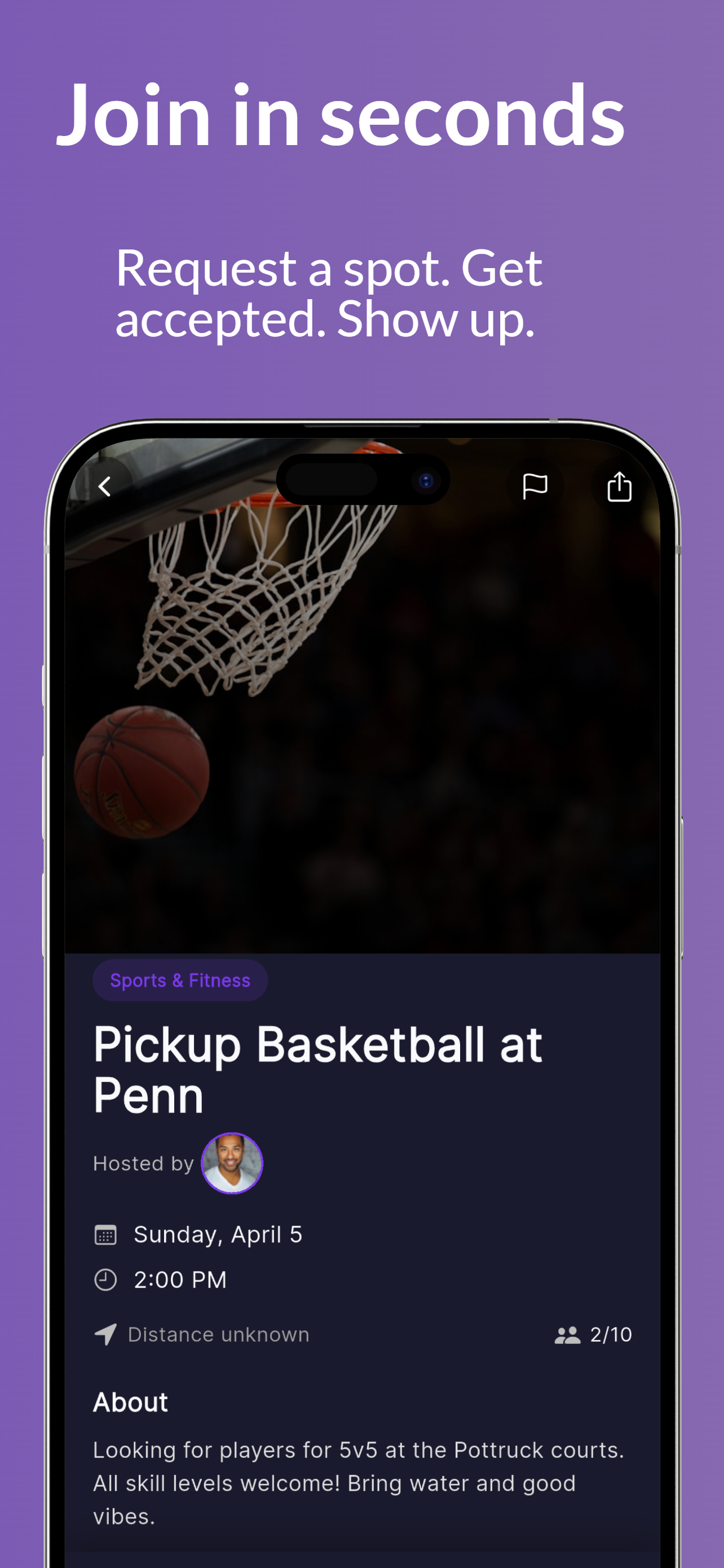 Tomo activity detail screen